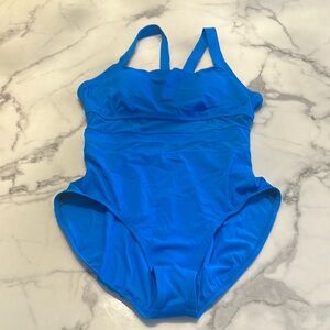 Nike Blue Racerback One Piece Swimsuit